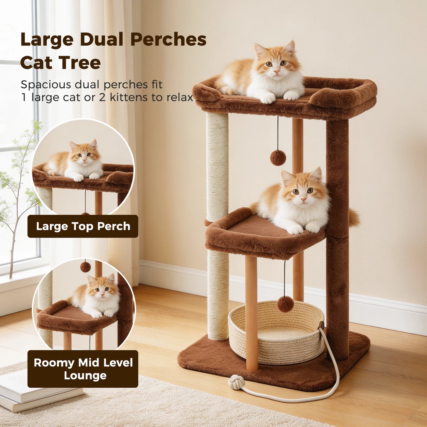 Modern Cat Tree for Indoor Cats.