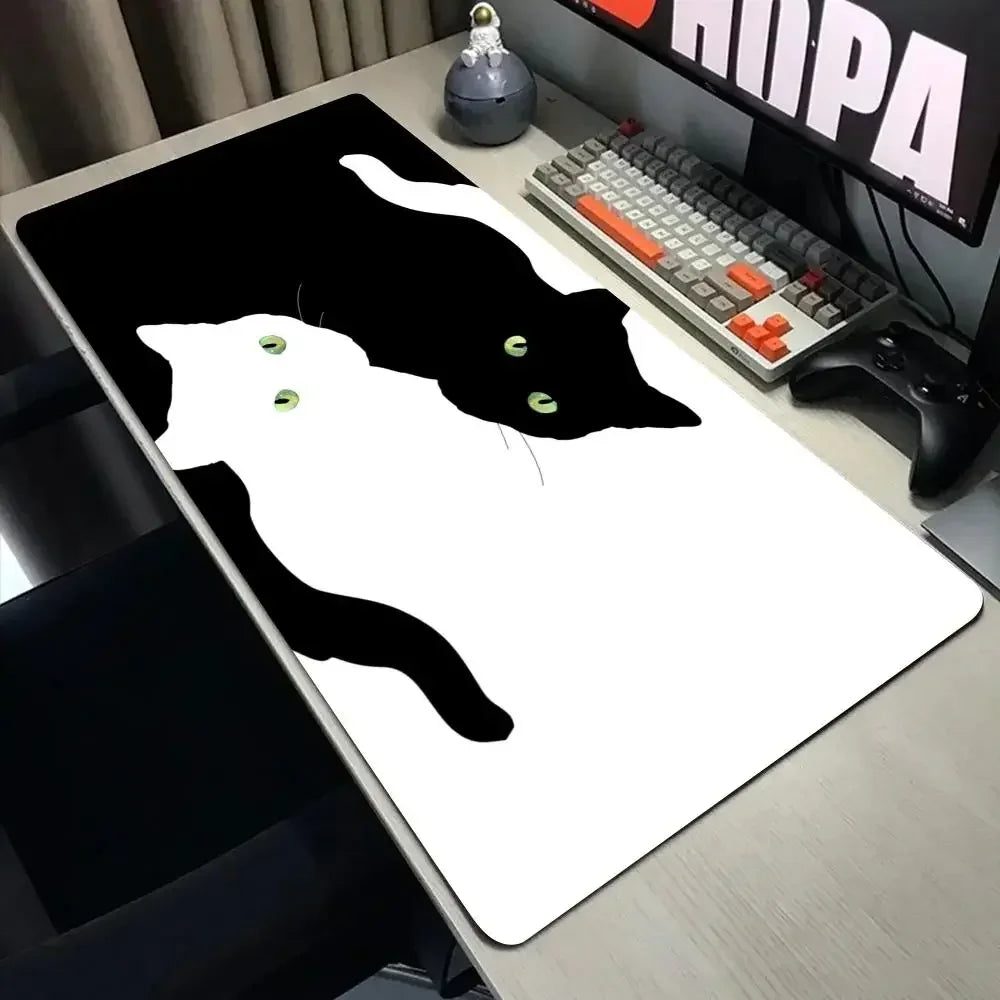 Funny Black Cat Mouse Pads.