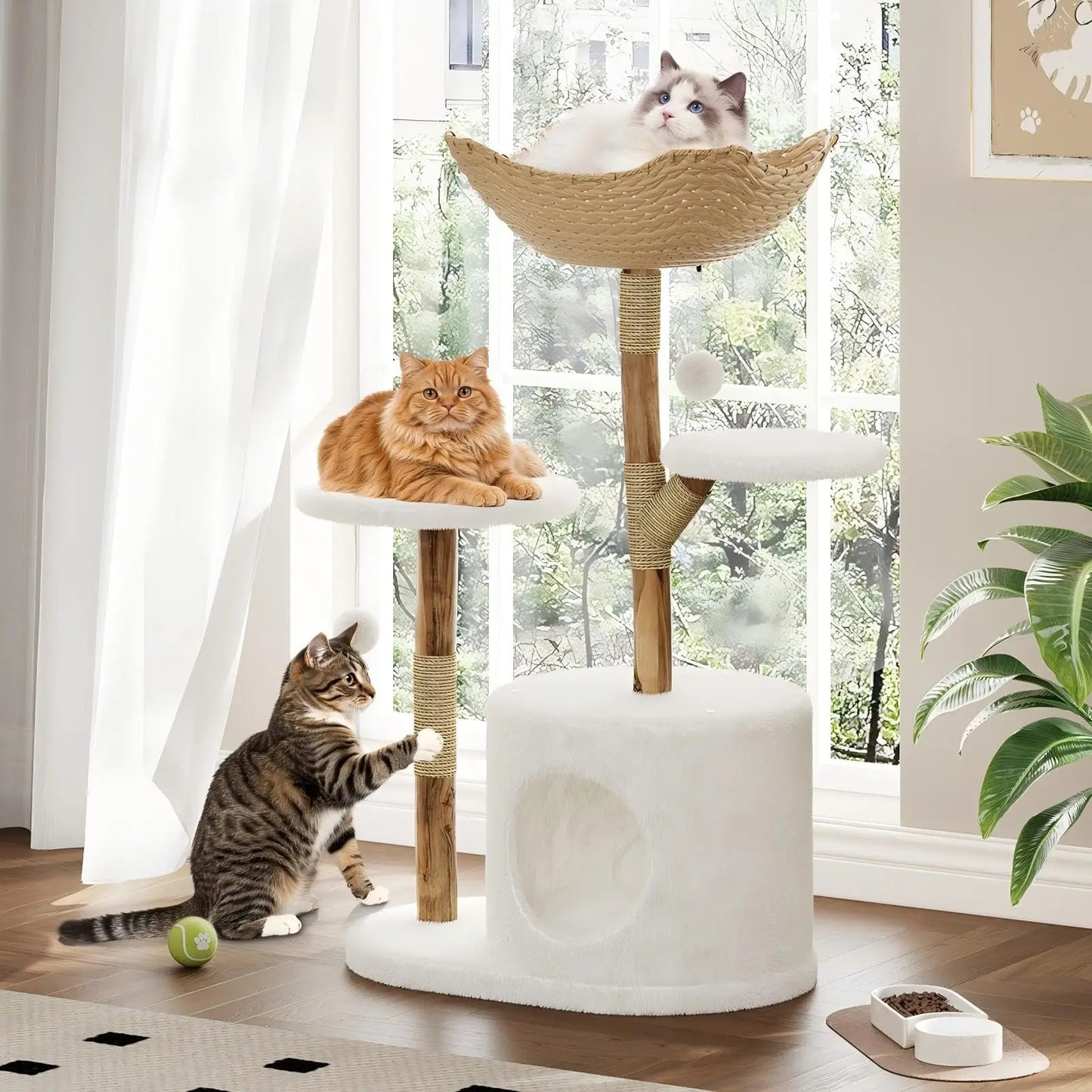 Modern Real Wood Cat Tree.