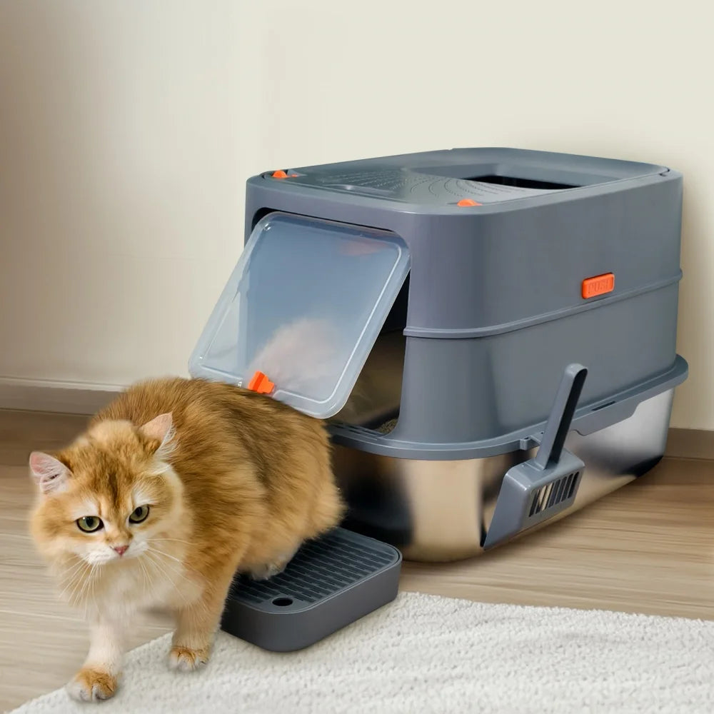 Enclosed Cat Litter Box.
