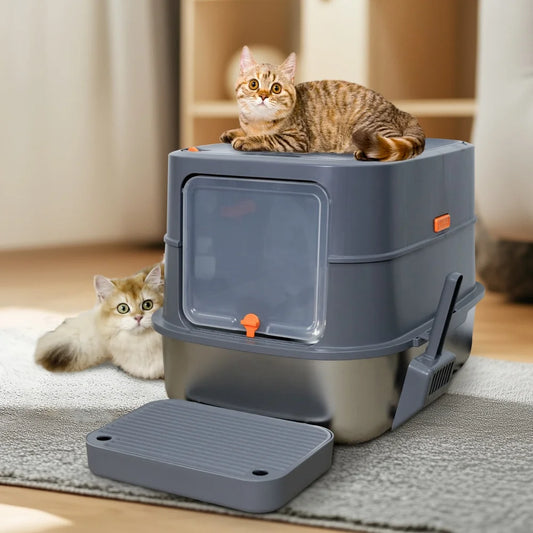 Enclosed Cat Litter Box.