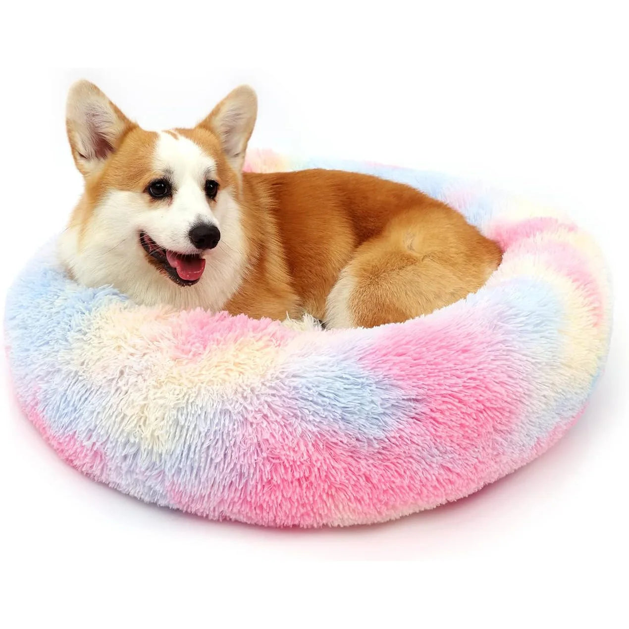 Cute Fluffy Round Pet Bed.