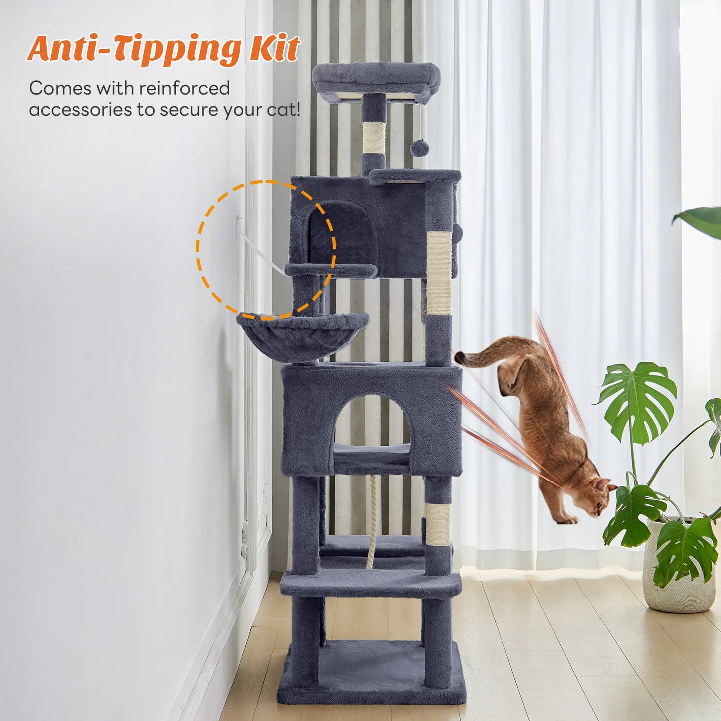 66 Inch Cat Tree Tower.