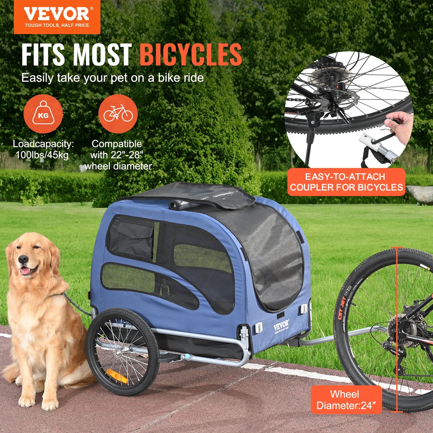 Pet Cart Bicycle Carrier.