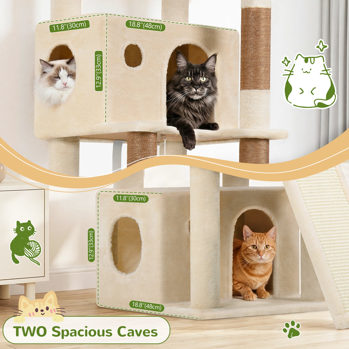 Large Cat Tree for Multiple Cats.