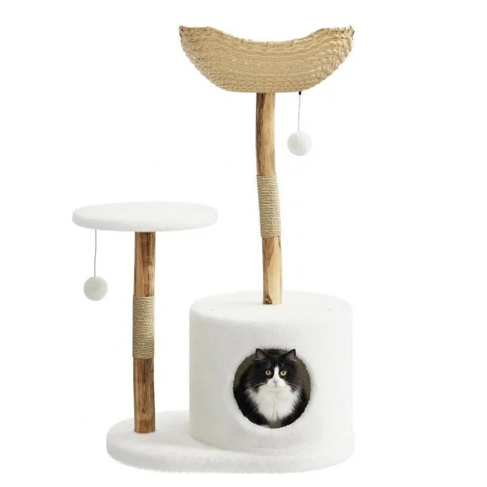 43 Inch Wooden Cat Tree Tower.