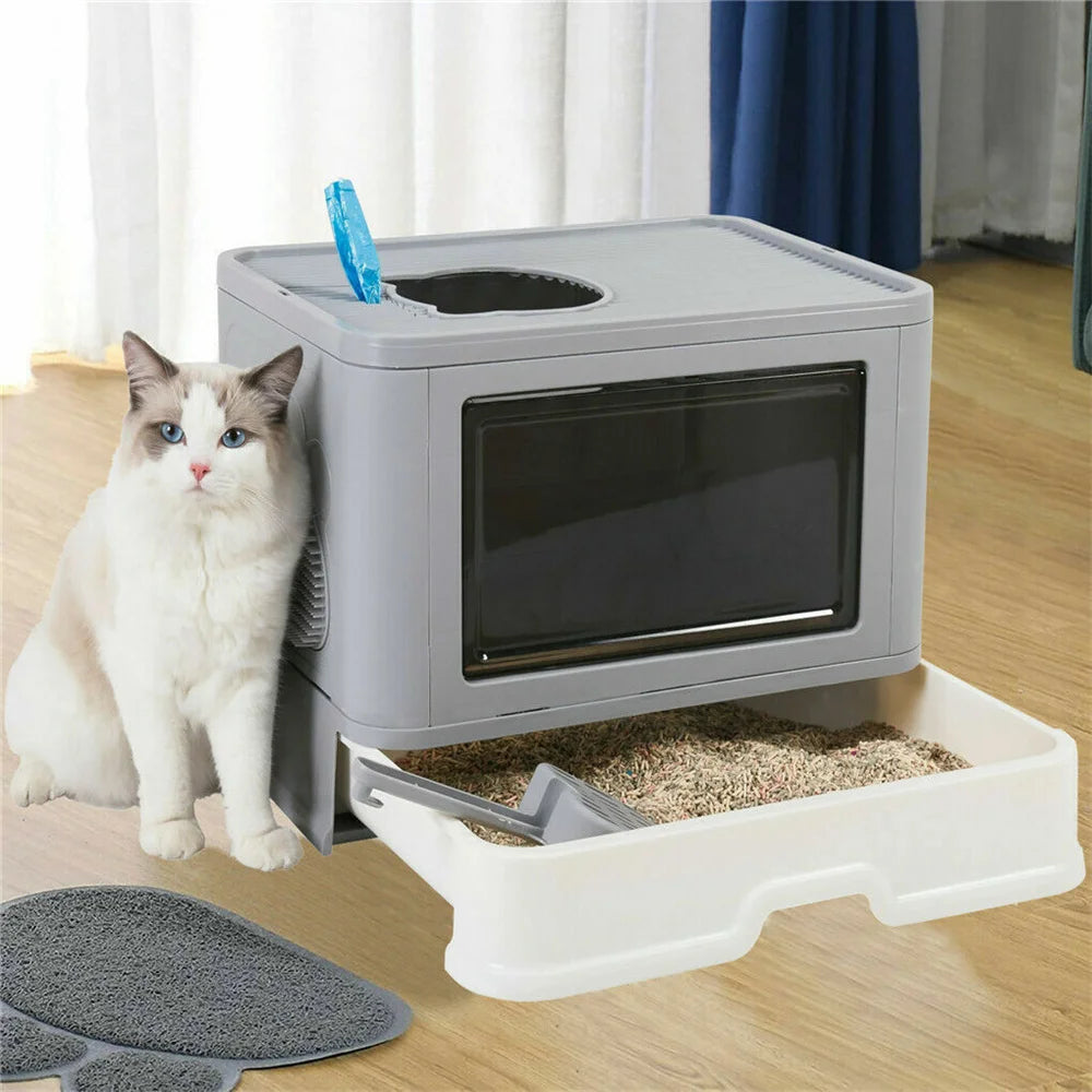 Large Hooded Cat Litter Box.
