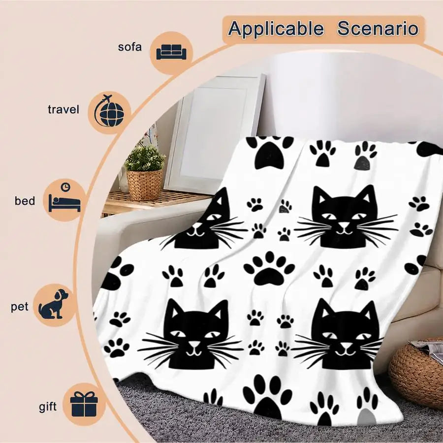 Warm Premium Flannel Blanket.       Cozy All-Season Decorative Throw Gift Suitable for Home Decoration and Holiday Gift Choice