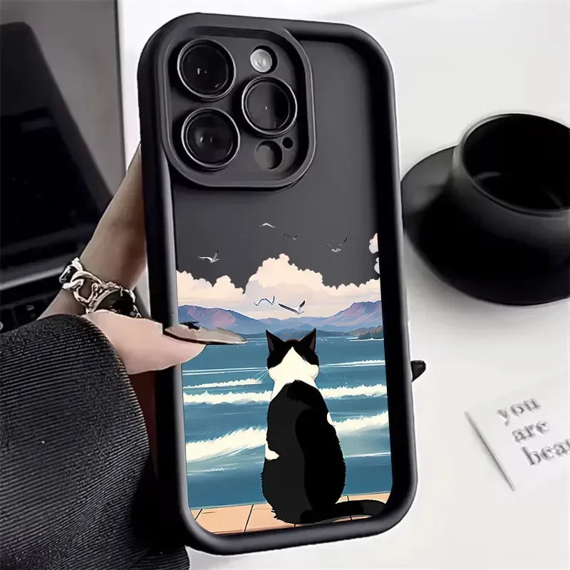 Cat graphic phone case.