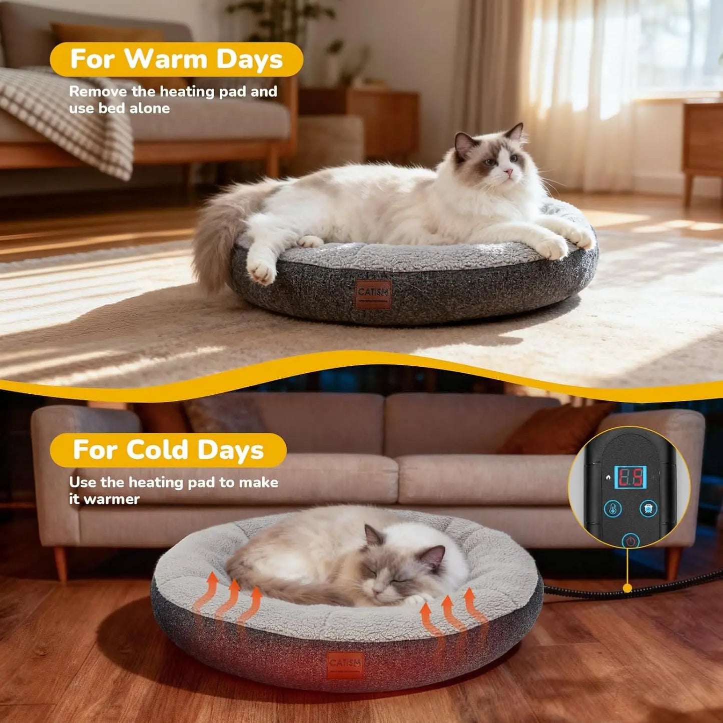 Heated Cat Bed Indoor.