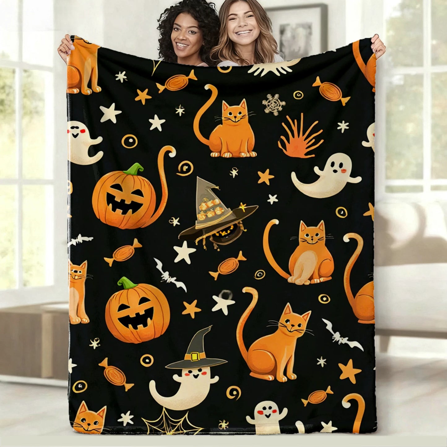 Halloween Flannel Throw Blanket.