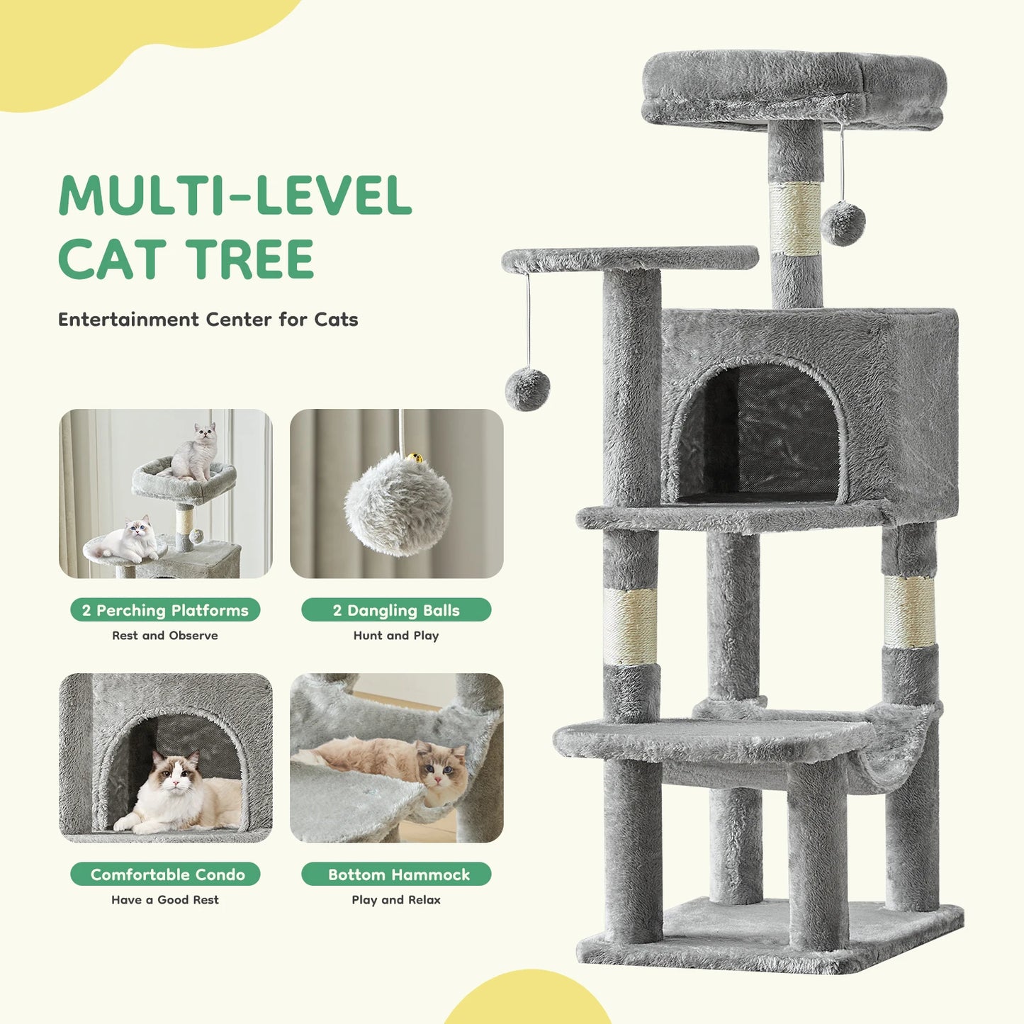 Tall Multi-Cat, Cat Tree.