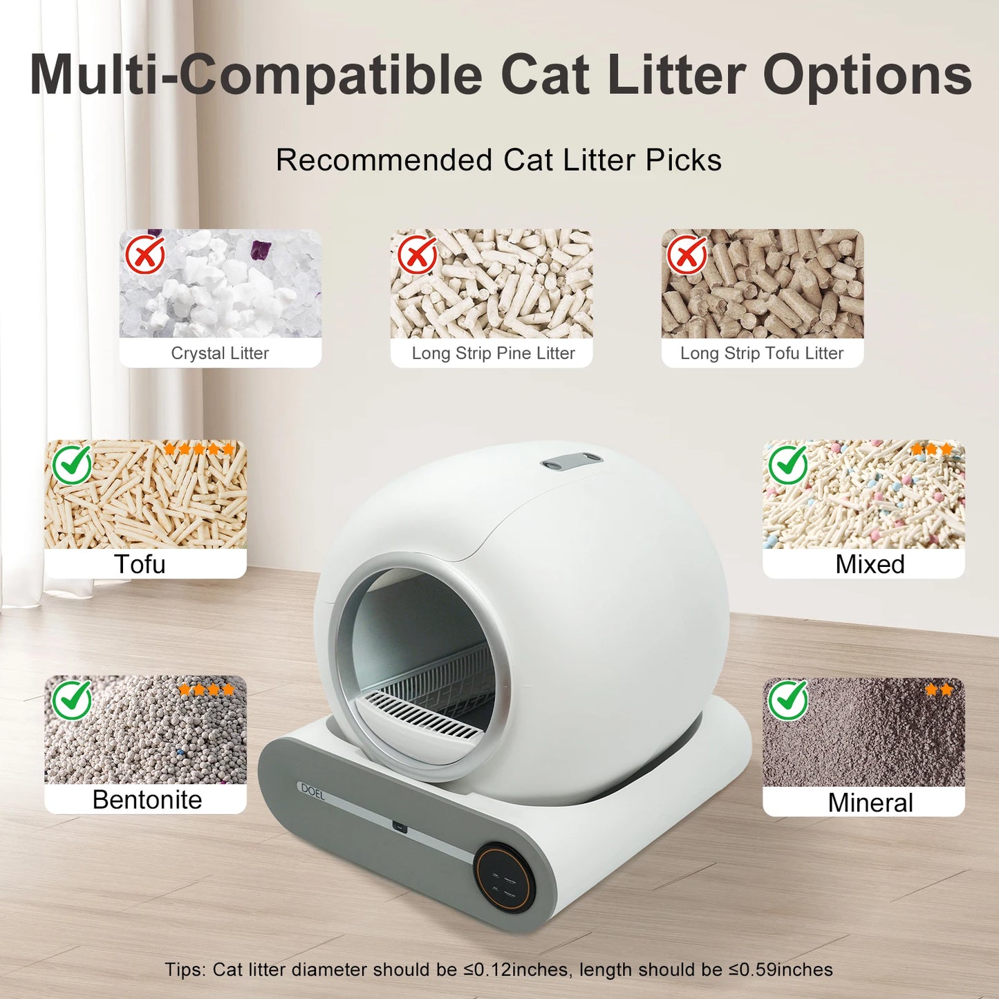 DOEL Self Cleaning Cat Litter Box.