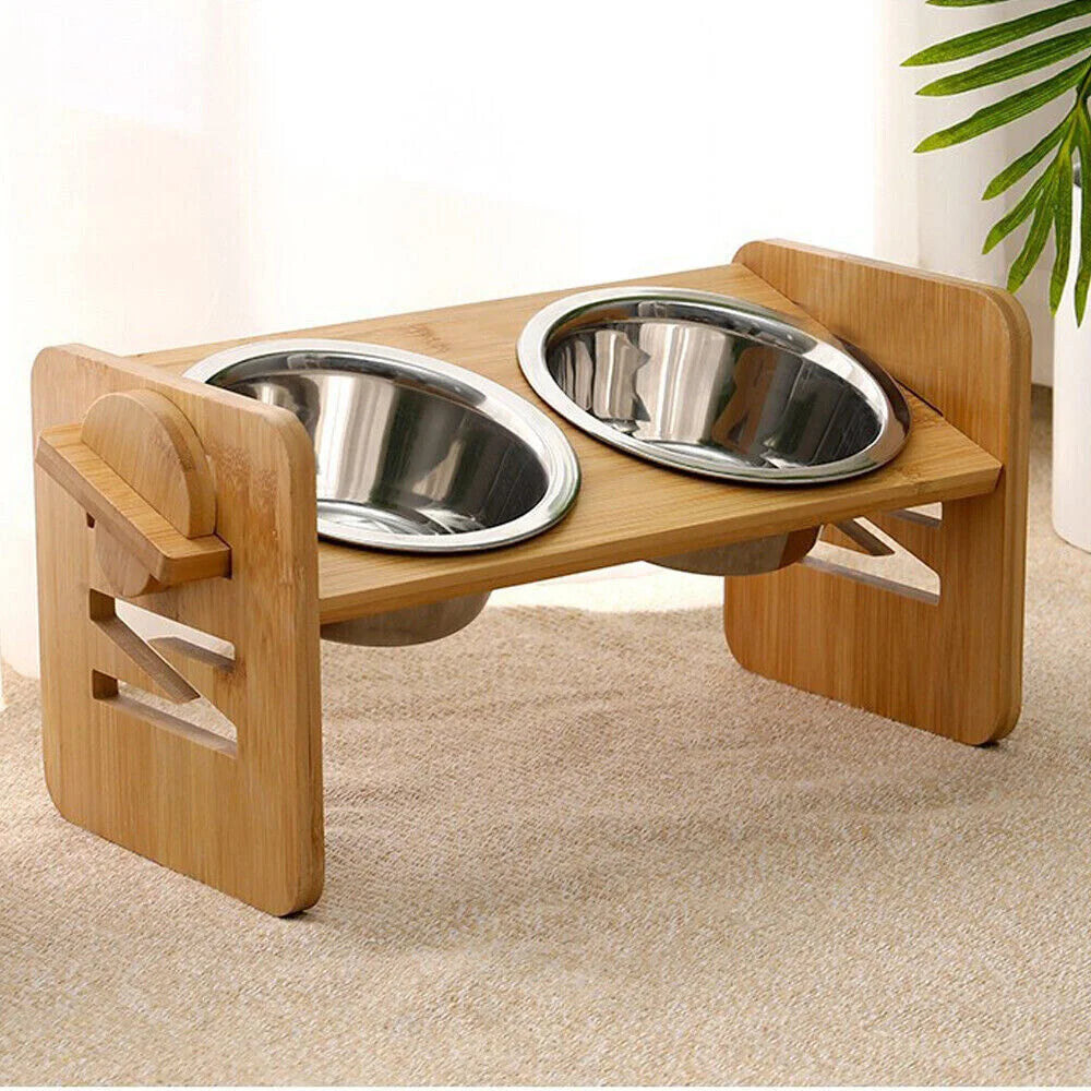 Elevated Cat Bowls with Stand Raised.