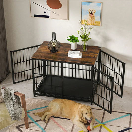 Large Wooden Dog Crate.