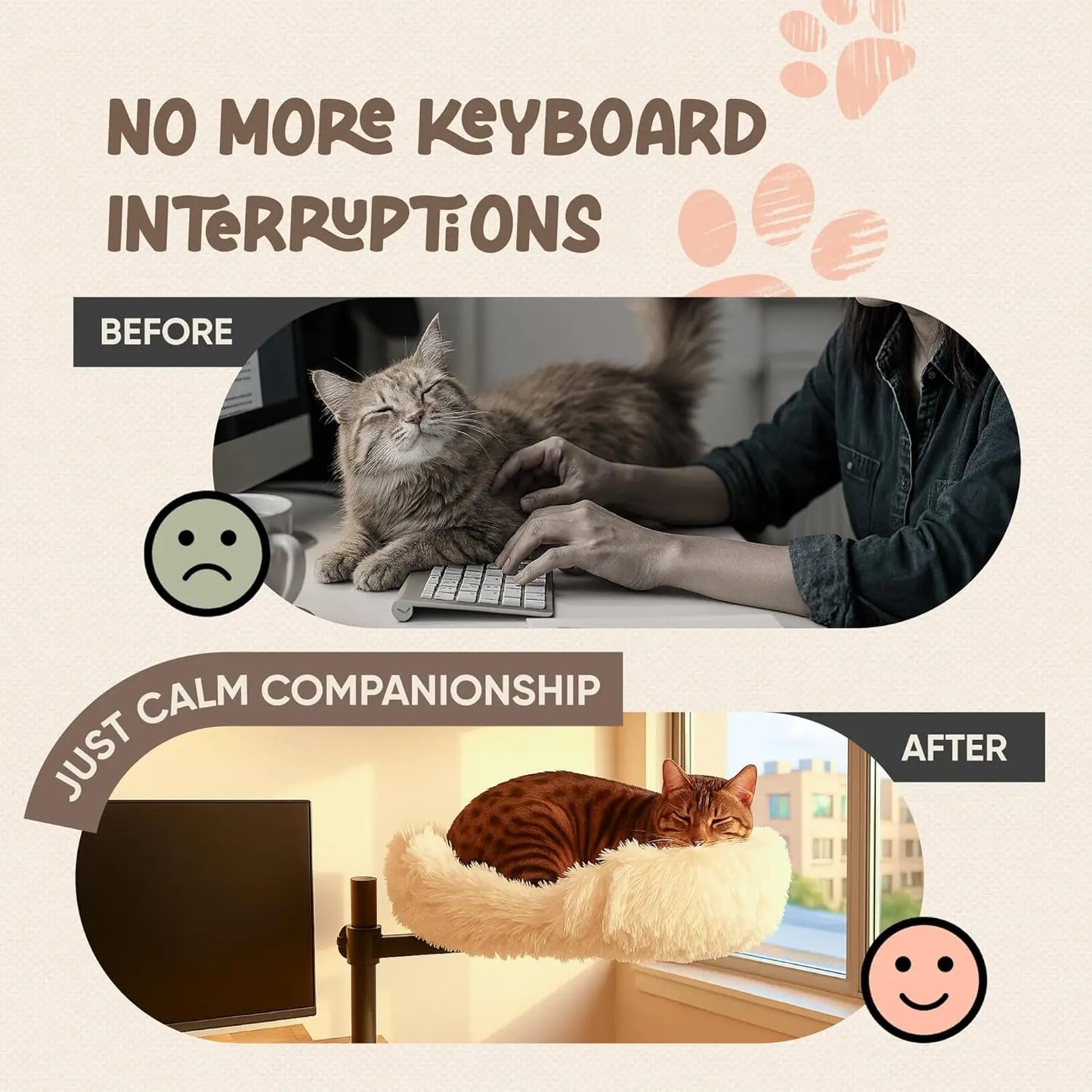 Adjustable Cat Desk Bed.