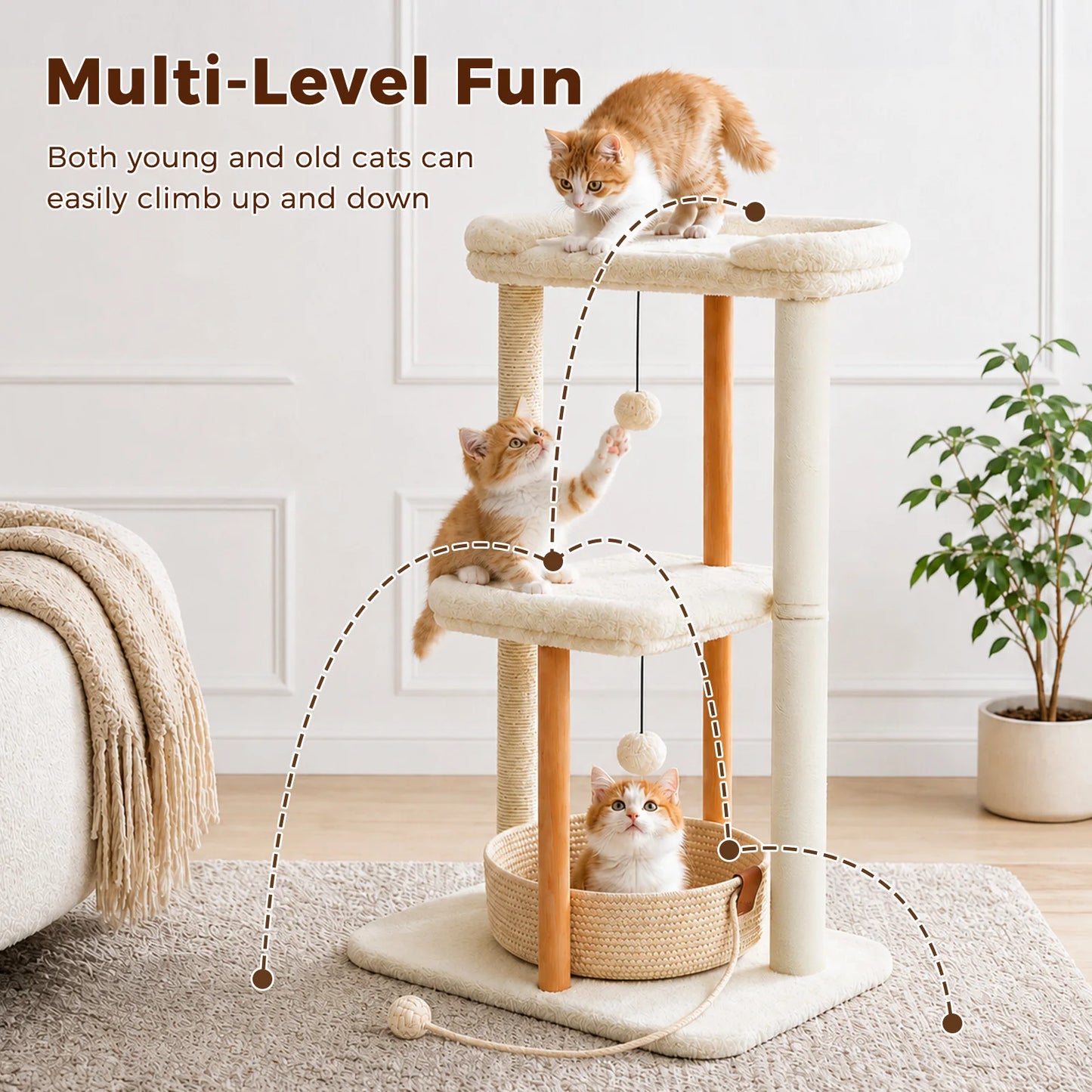 Modern Cat Tree for Indoor Cats.