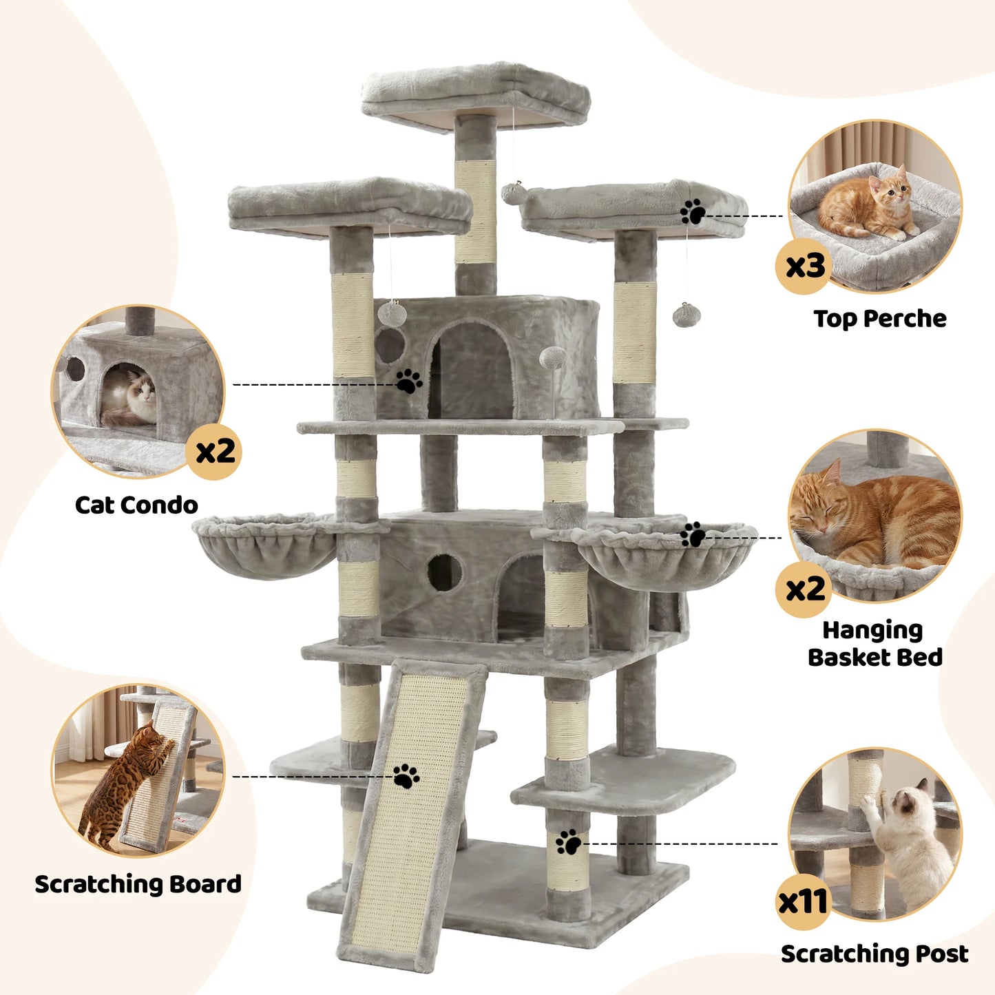 Large Multi-Level Cat Tree Tower.