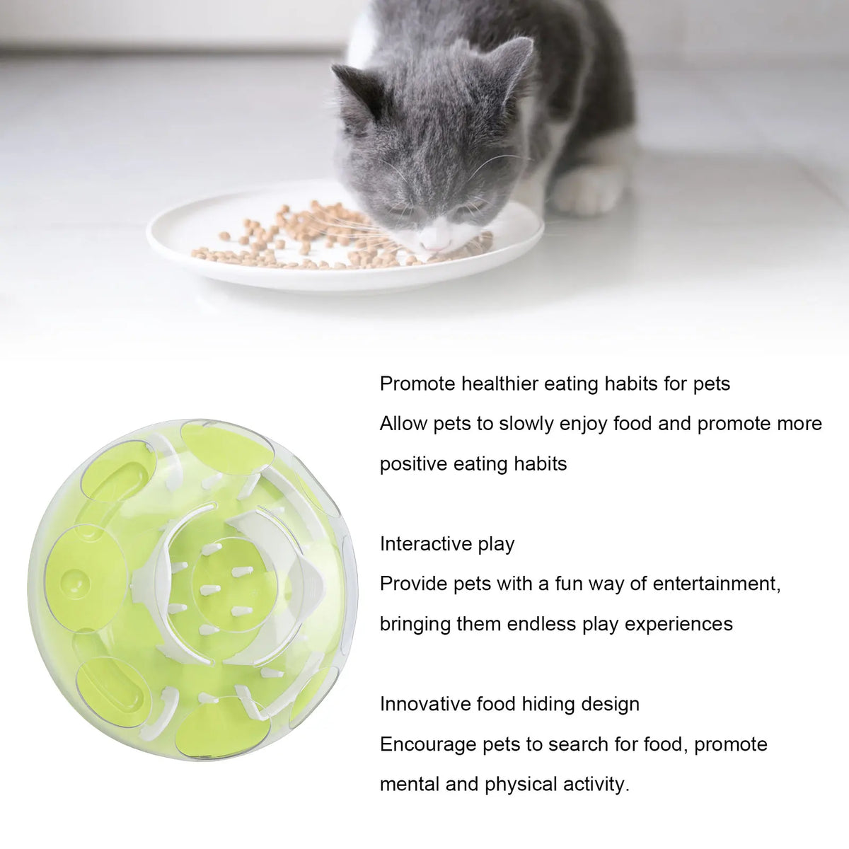 3Pcs Cat Puzzle Feeder Toy.