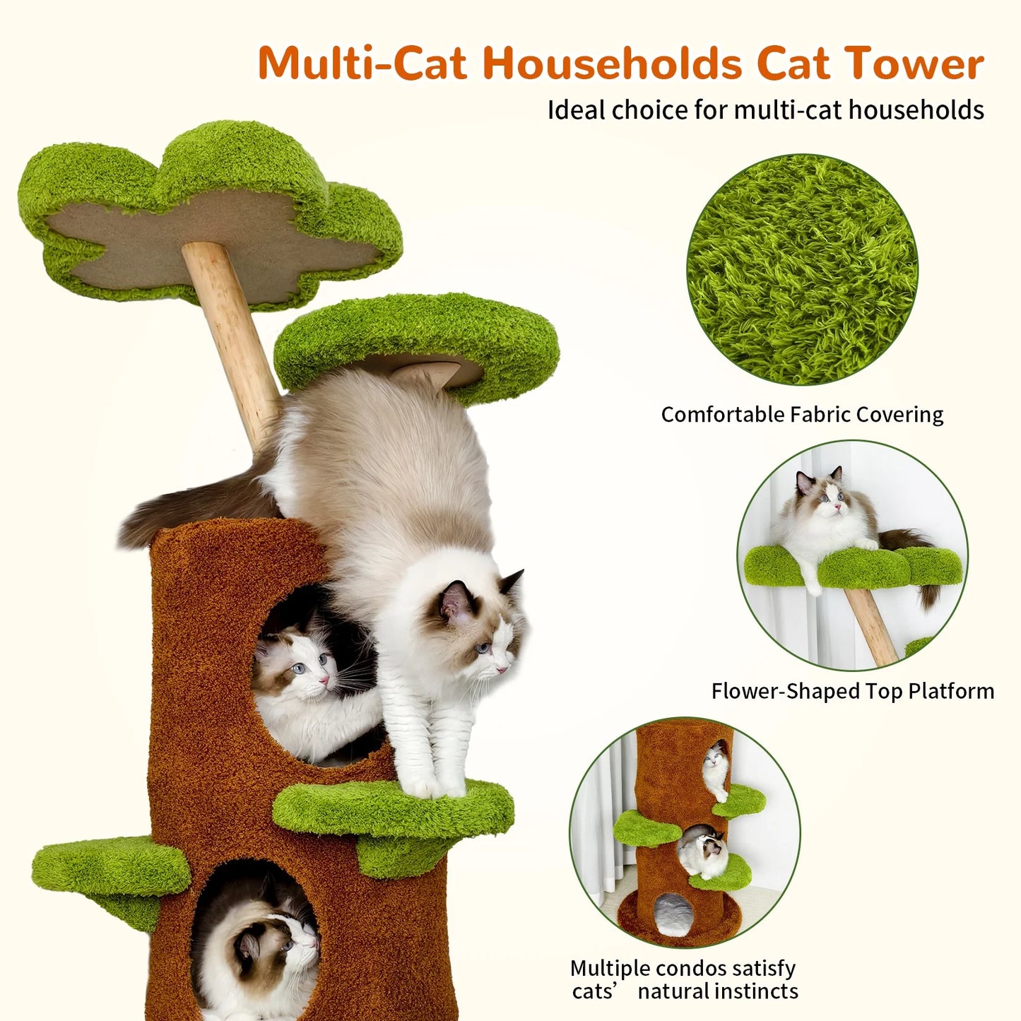 148CM Tall Indoor Cat Tree.