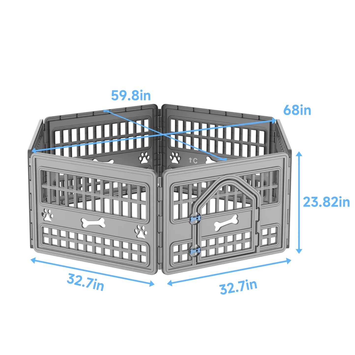 6 Panels Plastic Pet Playpen.
