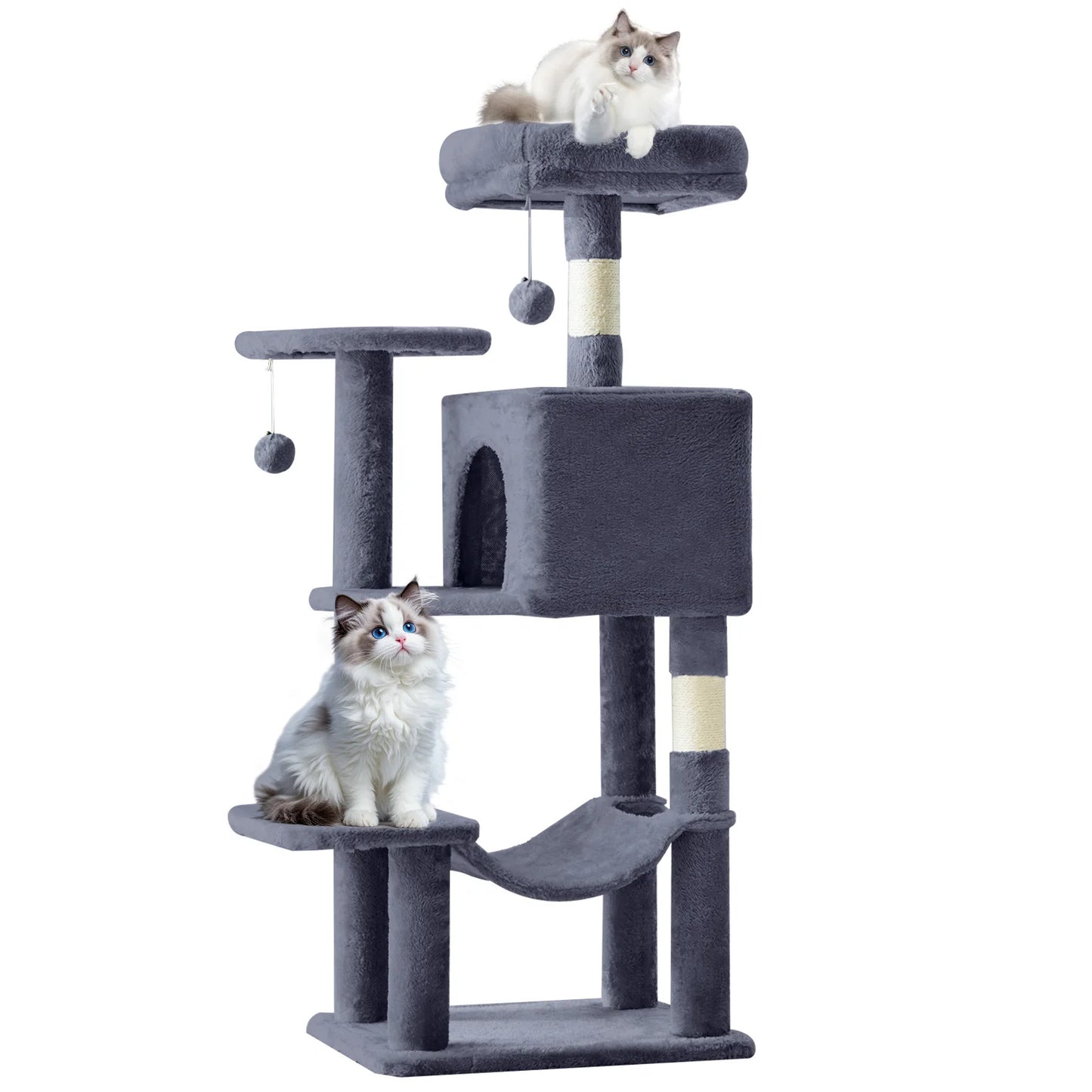 44IN Cat Tree Tower.        Pet Condo for Indoor Cats and Kittens Play