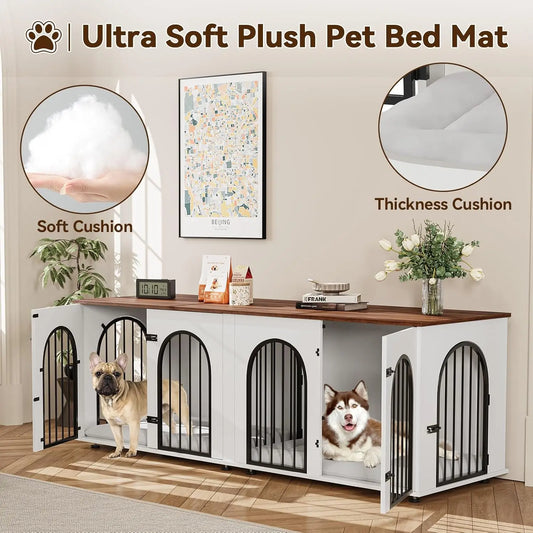 Dog Crate Furniture for 2 Dogs.