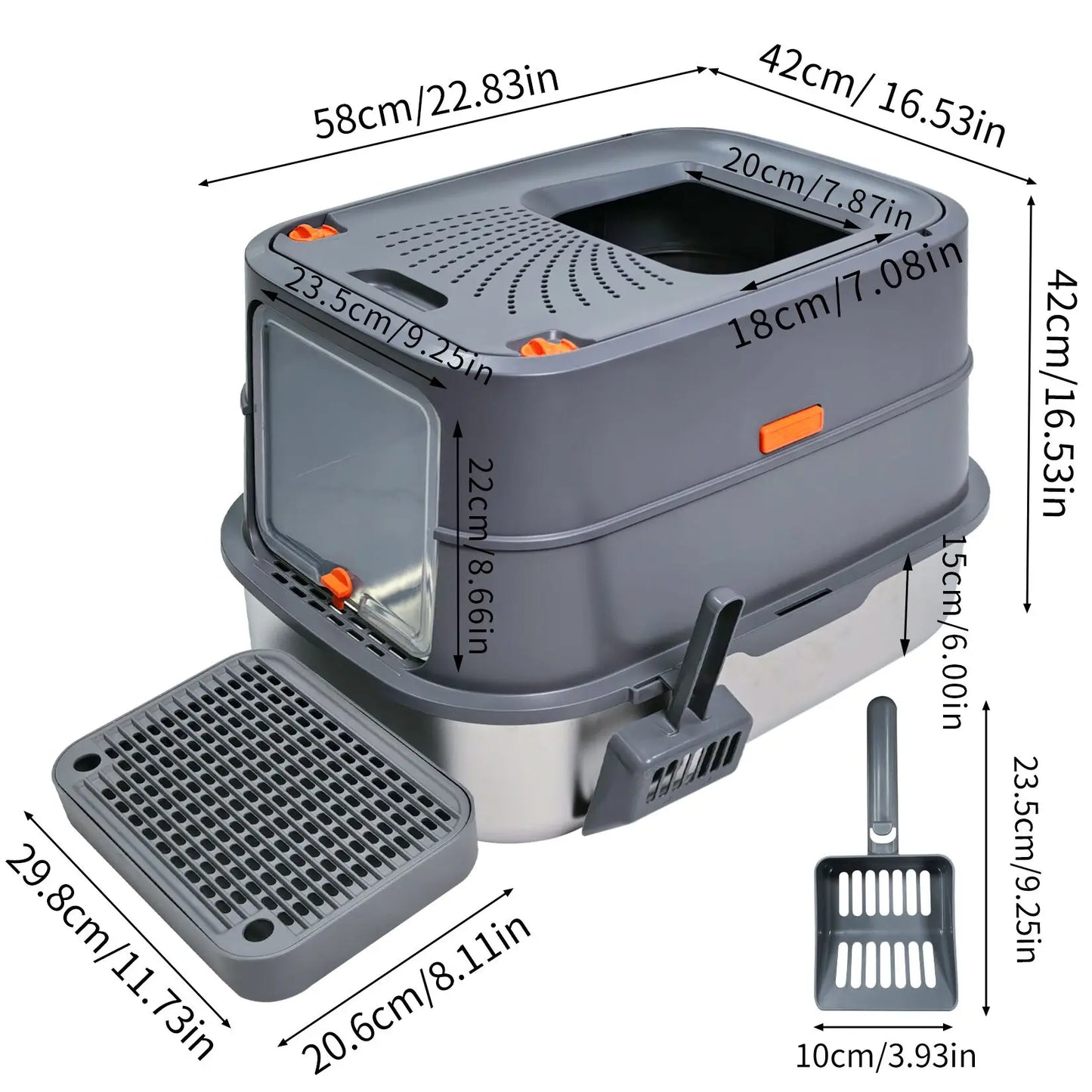 Enclosed Cat Litter Box.