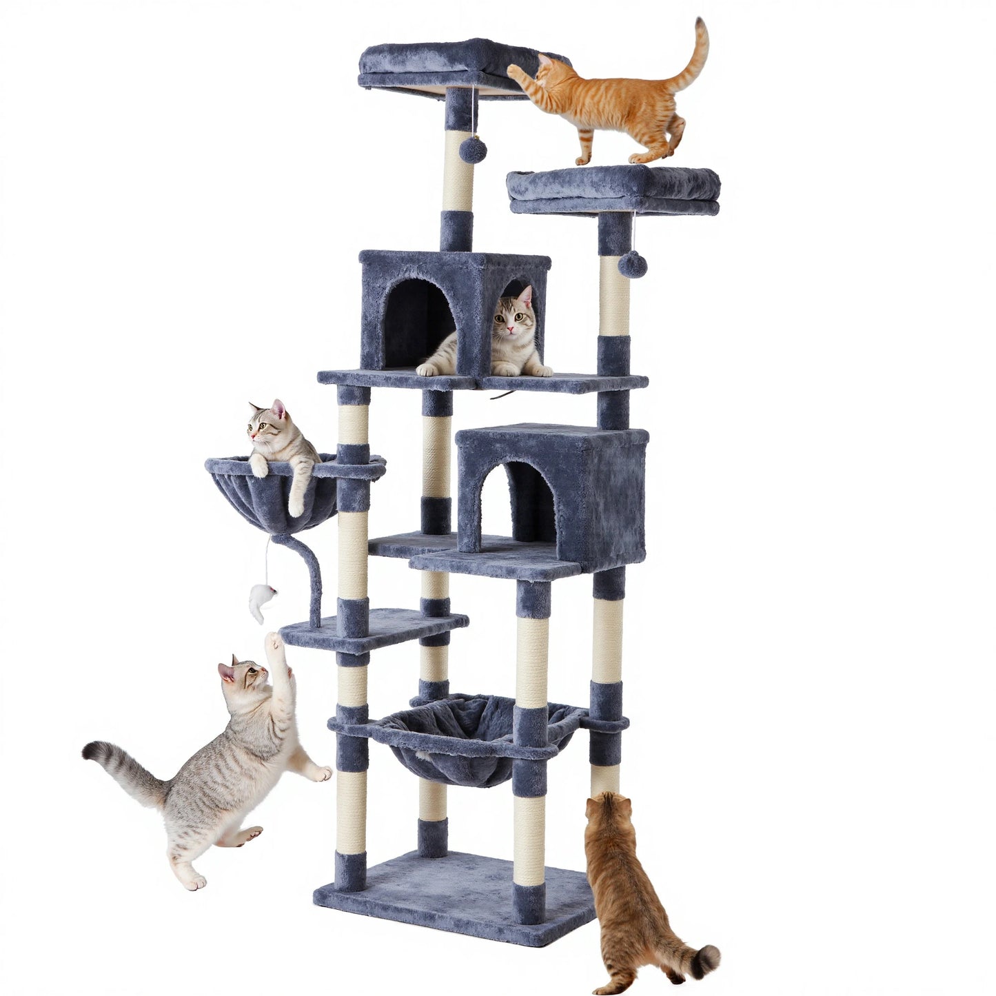 71In Cat Tree Tall Multi-Cat Climbing Tower.