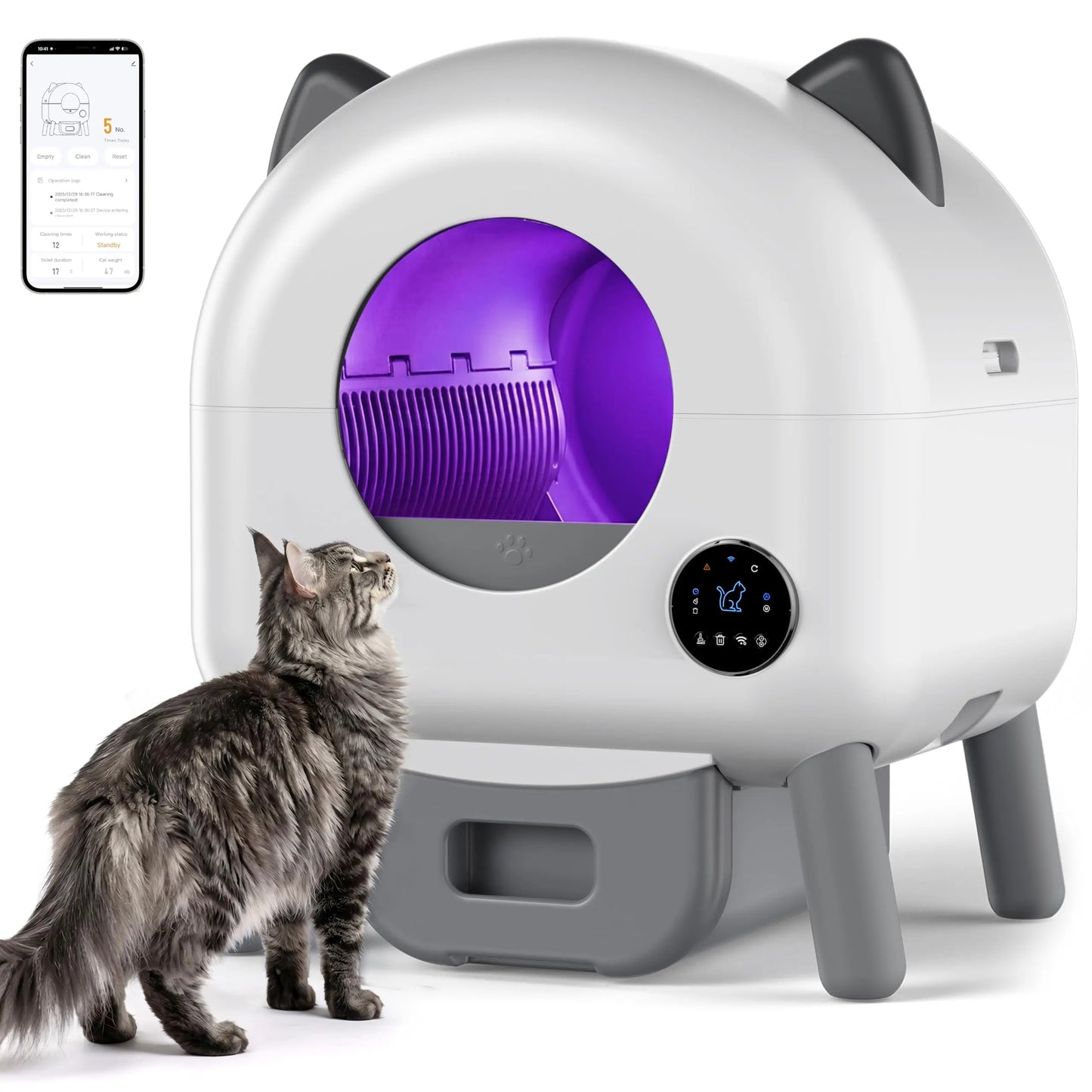 Automatic Self-Cleaning Cat Litter Box.