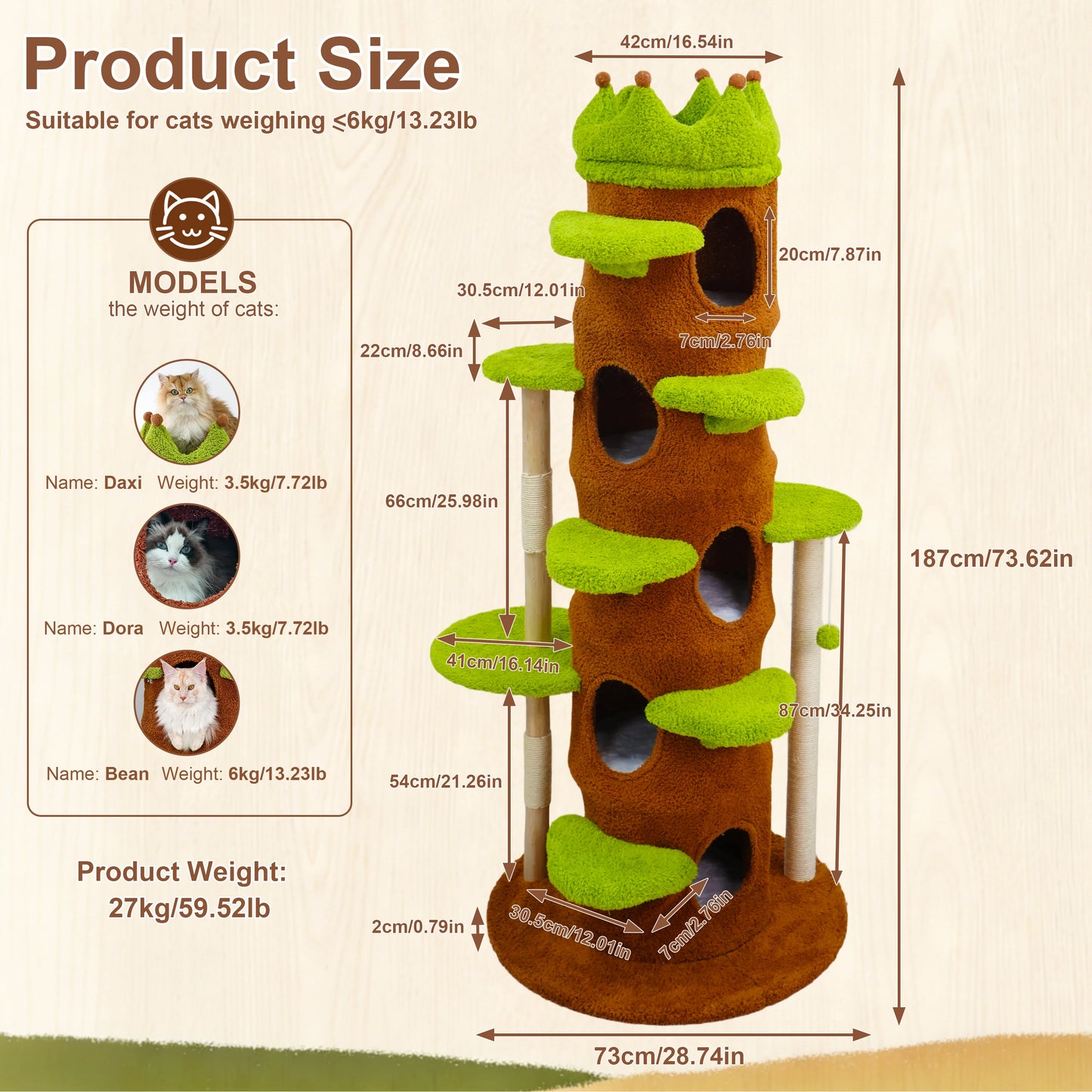 XXL Tall Cat Tree Tower.
