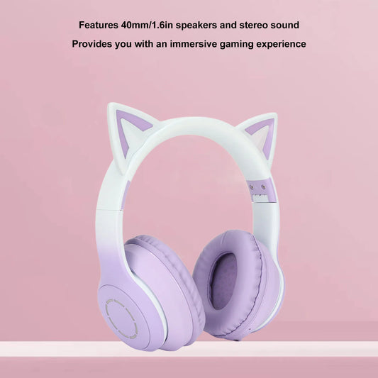 Cat Ear Bluetooth Headphones.
