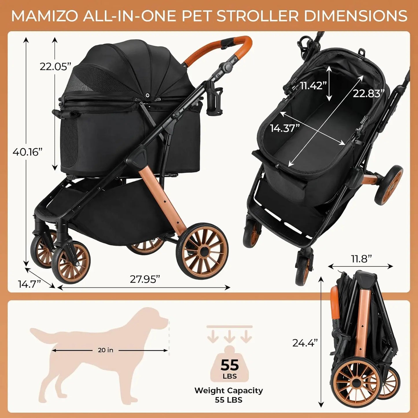 Foldable Pet Stroller.