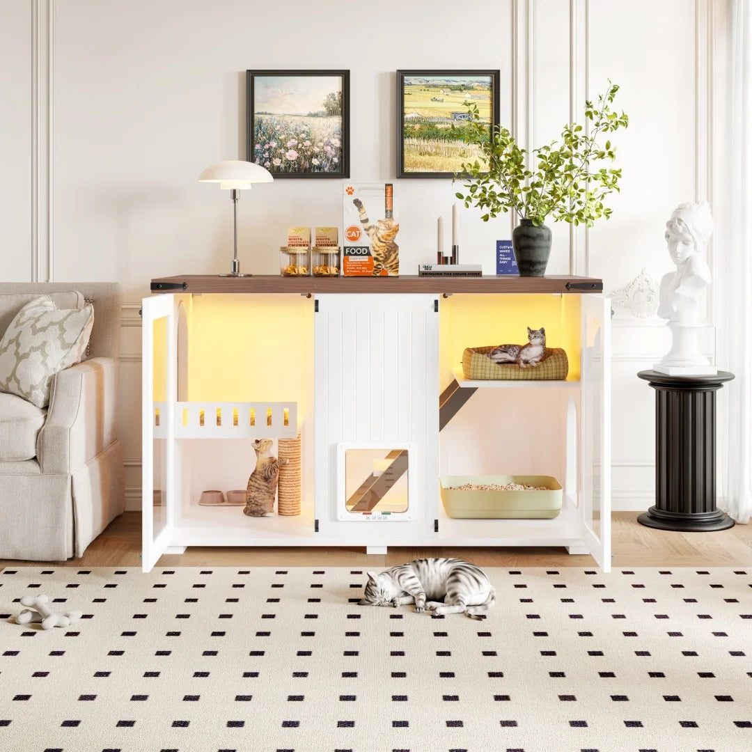 47.25" Large Hidden Litter Box Enclosure.