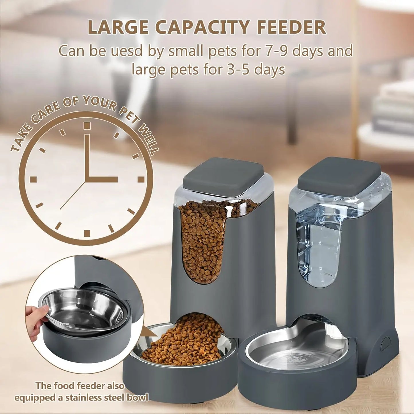 Automatic Cat Feeder and Water Dispenser.