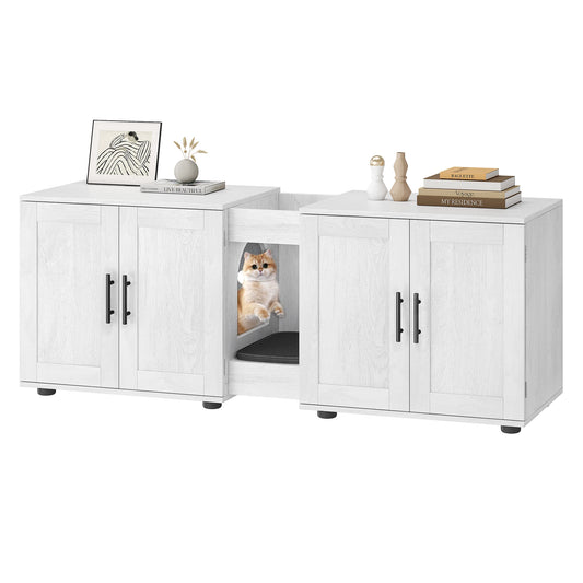 Double-Room Cat Litter Box.