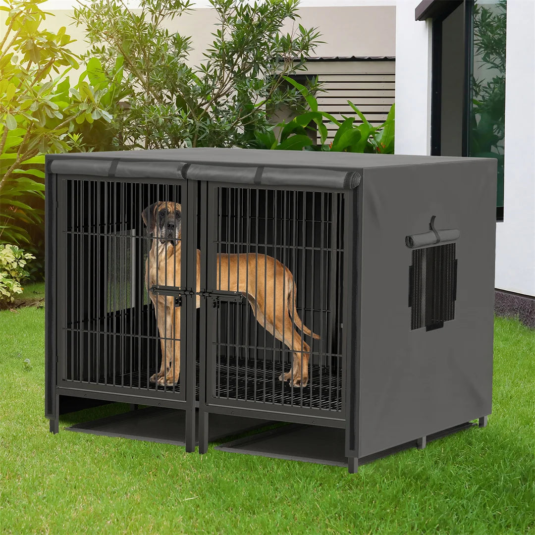 2-in-1 Heavy Duty Metal Dog Cage.
