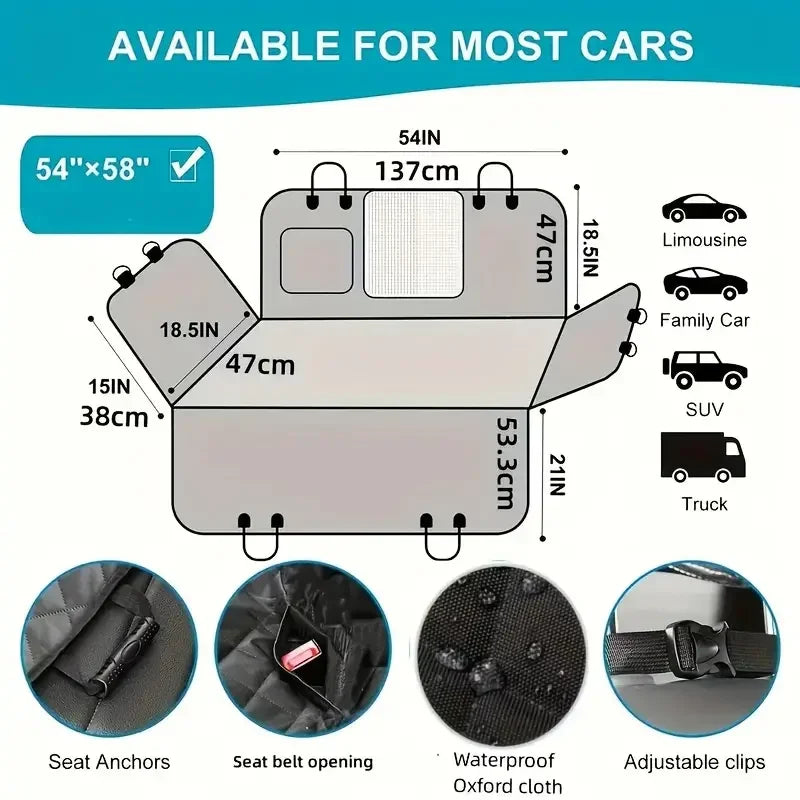 Dog Car Seat Cover for Pets.