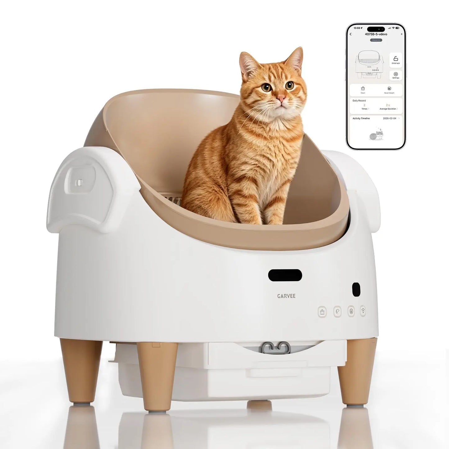Automatic Self-Cleaning Cat Litter Box.