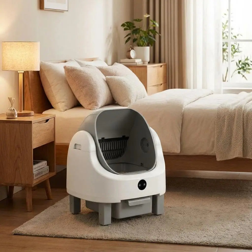 Automatic Self-Cleaning Litter Box.