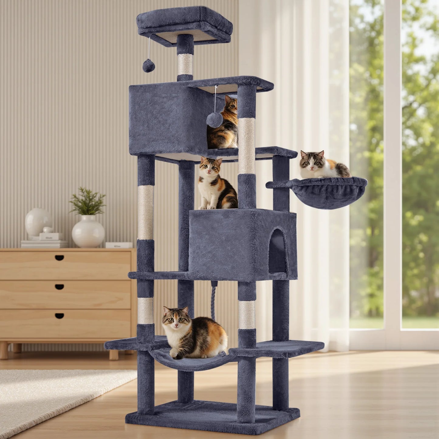 66 Inch Cat Tree Tower.