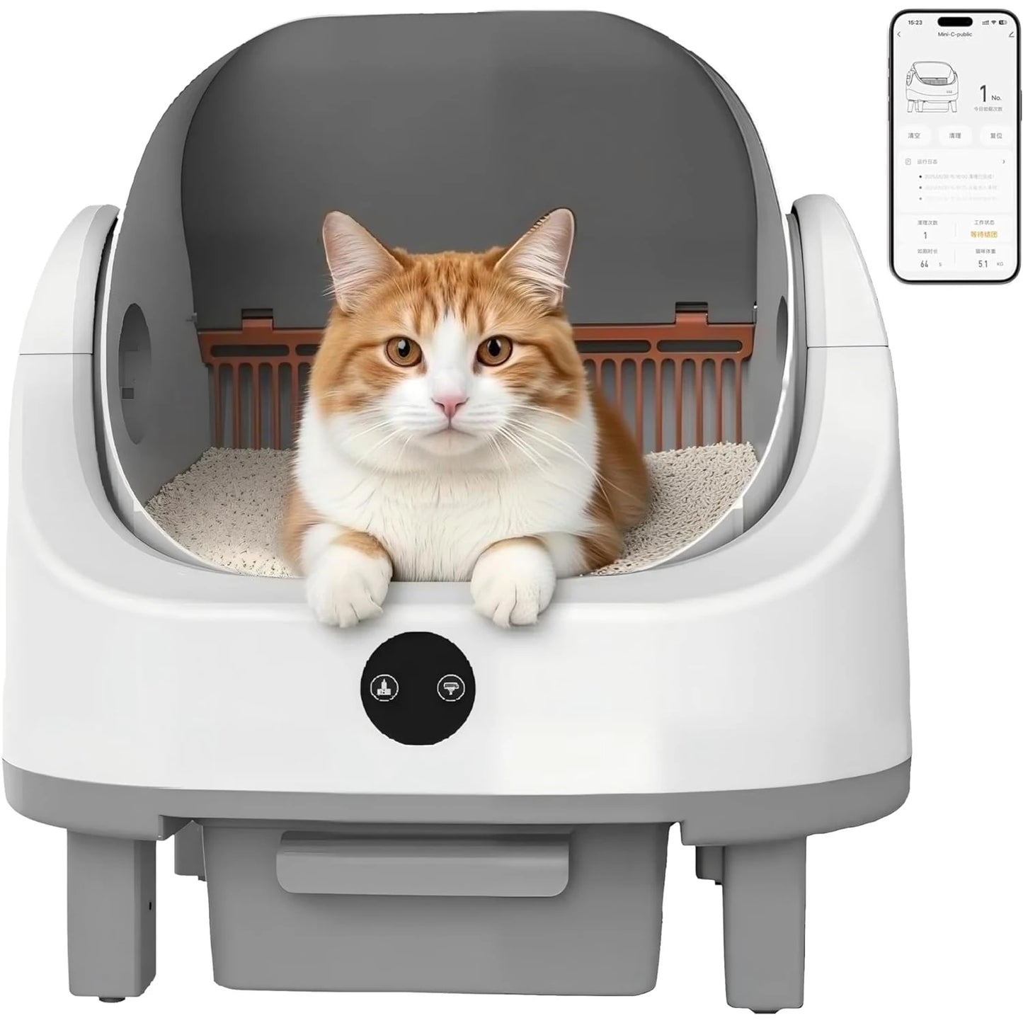 Automatic Self-Cleaning Litter Box.