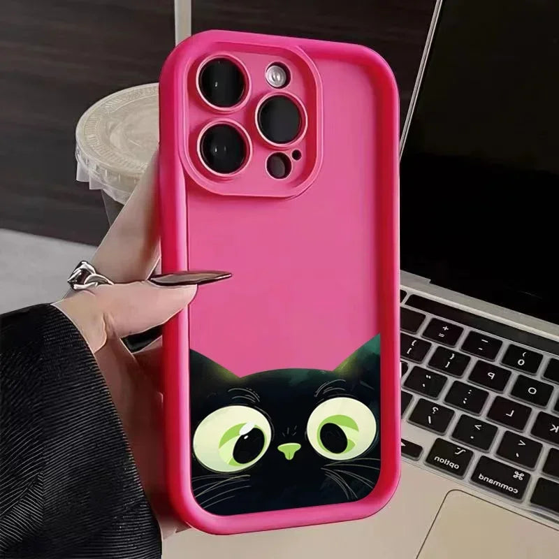 Cartoon Cat Soft Phone Case.