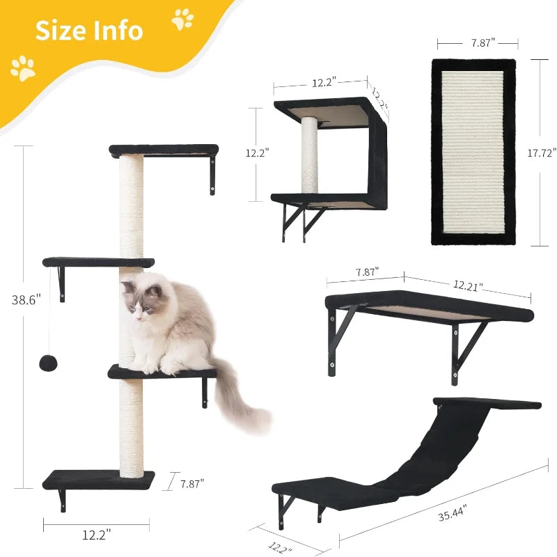 Modern Wall-Mounted Cat Furniture.