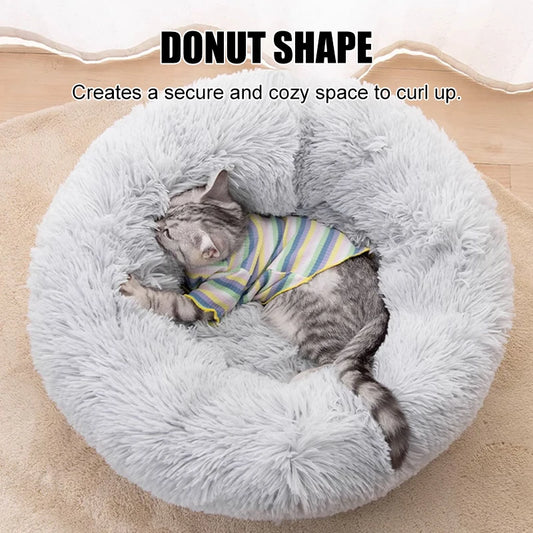 Cute Fluffy Round Pet Bed.