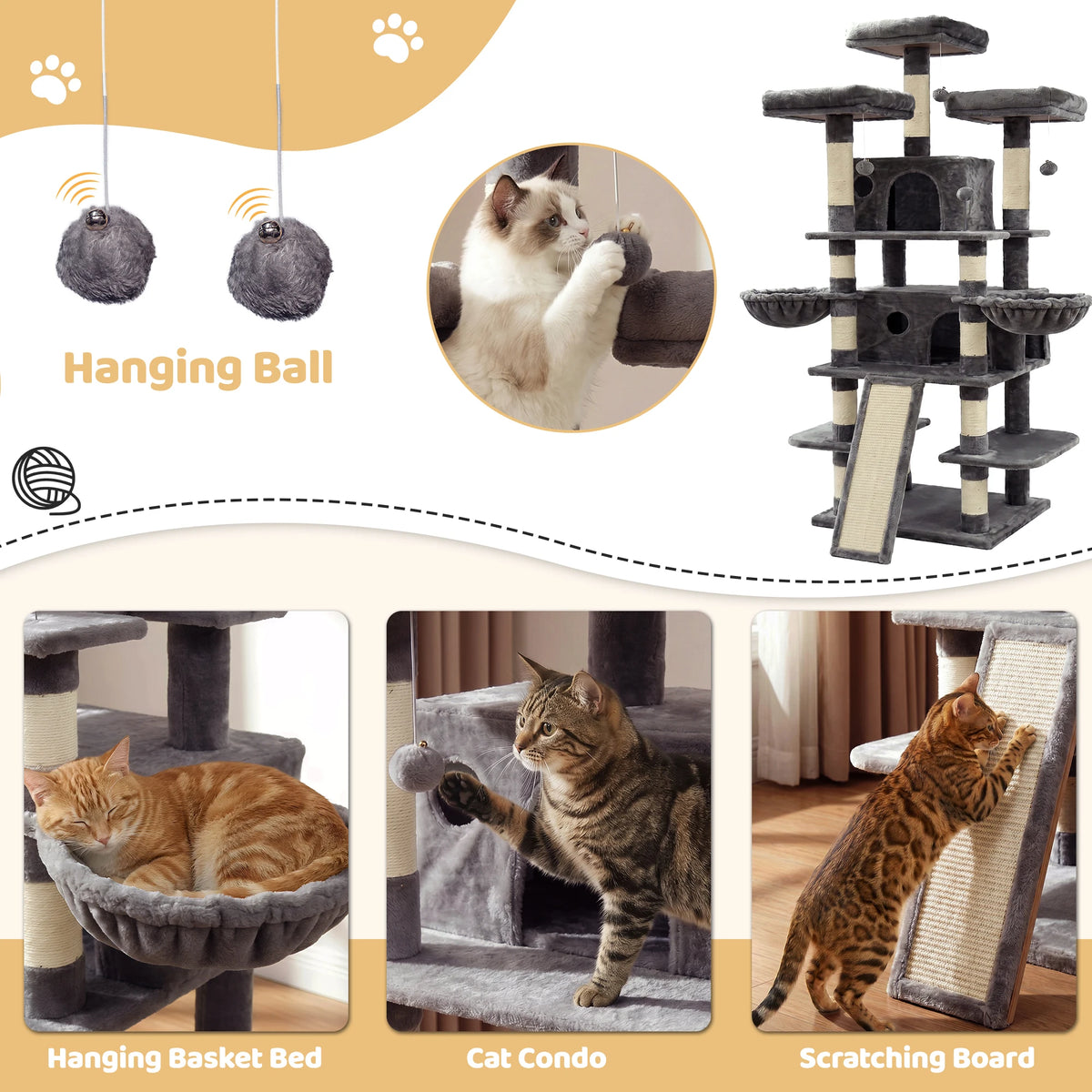 Large Multi-Level Cat Tree.