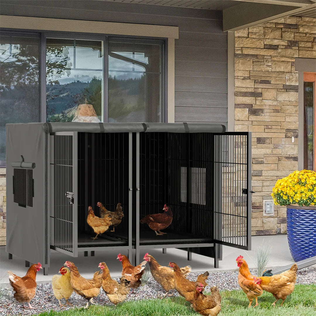 2-in-1 Heavy Duty Metal Dog Cage.