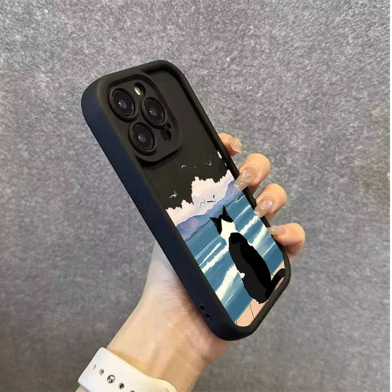 Cat graphic phone case.