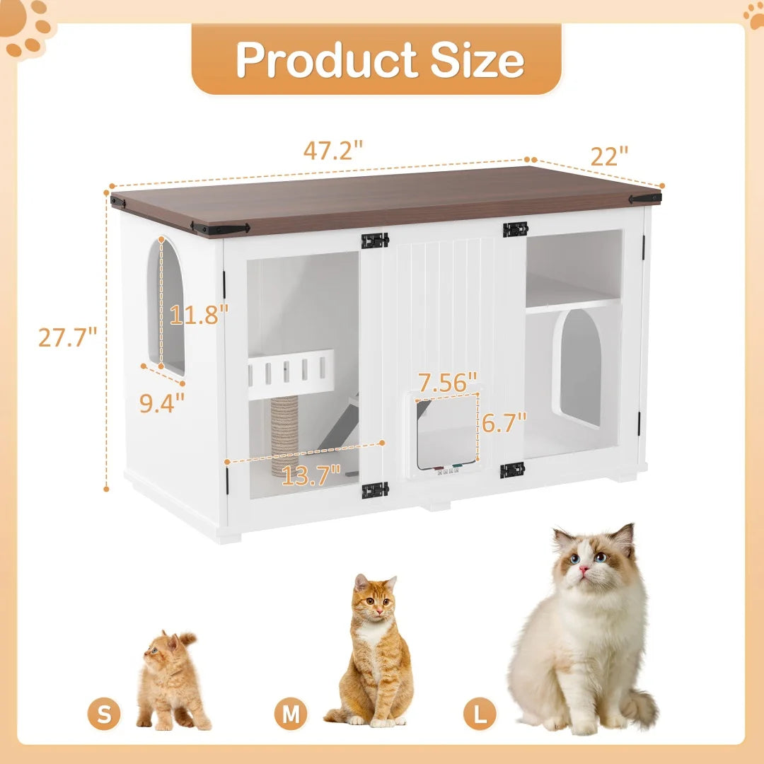 47.25" Large Hidden Litter Box Enclosure.
