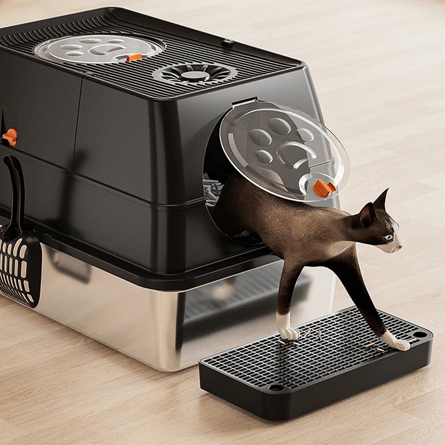 Stainless Steel Cat Litter Box.